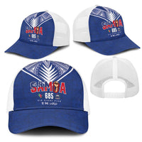 Samoa Rugby Mesh Trucker Cap Six Eight Five to The World - Pacific Motif