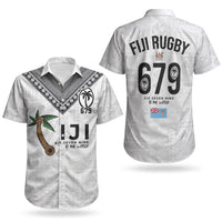 Fijian Rugby Couples Matching Short Sleeve Bodycon Dress and Hawaiian Shirt Six Seven Nine to The World - Tapa Pattern