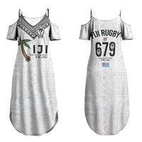 Fijian Rugby Family Matching Summer Maxi Dress and Hawaiian Shirt Six Seven Nine to The World - Tapa Pattern