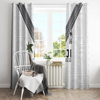 Fijian Rugby Window Curtain Six Seven Nine to The World - Tapa Pattern