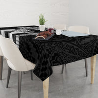 Custom Hawaii Lanai Island Tablecloth Hawaiian King and Kakau Symbols Abstract Shoulder Tattoo LT03 - Polynesian Pride