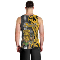 Hawaii Molokai Island Men Tank Top Hawaiian Warrior and Kakau Symbols Abstract Tattoo LT03 - Polynesian Pride