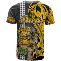 Hawaii Molokai Island T Shirt Hawaiian Warrior and Kakau Symbols Abstract Tattoo LT03 - Polynesian Pride
