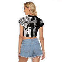 Custom Hawaii Molokai Island Raglan Cropped T Shirt Hawaiian King and Kakau Symbols Abstract Shoulder Tattoo LT03 - Polynesian Pride