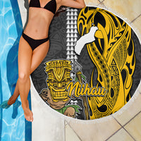 Hawaii Niihau Island Beach Blanket Hawaiian Warrior and Kakau Symbols Abstract Tattoo LT03 - Wonder Print Shop