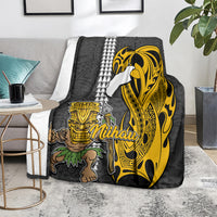 Hawaii Niihau Island Blanket Hawaiian Warrior and Kakau Symbols Abstract Tattoo LT03 - Polynesian Pride