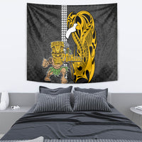 Hawaii Niihau Island Tapestry Hawaiian Warrior and Kakau Symbols Abstract Tattoo LT03 - Polynesian Pride
