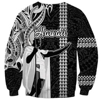 Hawaii Niihau Island Sweatshirt Hawaiian King and Kakau Symbols Abstract Shoulder Tattoo LT03 - Polynesian Pride