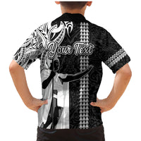 Custom Hawaii Niihau Island Family Matching Mermaid Dress and Hawaiian Shirt Hawaiian King and Kakau Symbols Abstract Shoulder Tattoo LT03 - Polynesian Pride