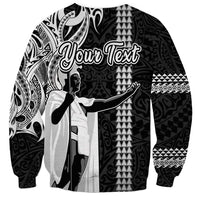 Custom Hawaii Niihau Island Sweatshirt Hawaiian King and Kakau Symbols Abstract Shoulder Tattoo LT03 - Polynesian Pride