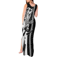 Custom Hawaii Niihau Island Tank Maxi Dress Hawaiian King and Kakau Symbols Abstract Shoulder Tattoo LT03 - Polynesian Pride