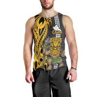 Custom Hawaii Oahu Island Men Tank Top Hawaiian Warrior and Kakau Symbols Abstract Tattoo LT03 - Polynesian Pride