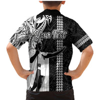 Custom Hawaii Kahoolawe Island Family Matching Mermaid Dress and Hawaiian Shirt Hawaiian King and Kakau Symbols Abstract Shoulder Tattoo LT03 - Polynesian Pride