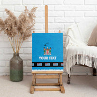 Fiji Merry Christmas Canvas Wall Art Santa Suit Style With Tapa Tribal Pattern