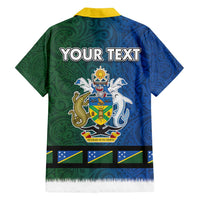 Solomon Islands Merry Christmas Family Matching Tank Maxi Dress and Hawaiian Shirt Santa Suit Style With Melanesian Pattern