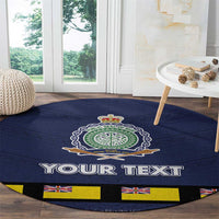Niue Merry Christmas Round Carpet Santa Suit Style With Hiapo Pattern LT03 - Polynesian Pride