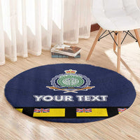 Niue Merry Christmas Round Carpet Santa Suit Style With Hiapo Pattern LT03 - Polynesian Pride
