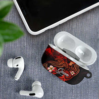Guam Tribal Chamorro AirPods Case Polynesian Shark with Plumeria and Sea Vibe - Polynesian Pride