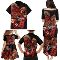 Guam Tribal Chamorro Family Matching Puletasi and Hawaiian Shirt Polynesian Shark with Plumeria and Sea Vibe LT03 - Polynesian Pride