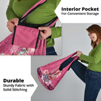 Hawaii Mele Kalikimaka Grocery Bag Funny Santa with Tribal Tattoos Kakau Pink Color - Polynesian Pride