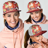 Hawaii Santa Mele Kalikimaka Mesh Trucker Cap Tropical Puakenikeni Lei with Polynesian Tribal Pattern - Polynesian Pride