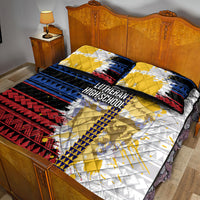 Hawaii Lutheran High School Quilt Bed Set Kakau Pattern Splash Style LT03 - Polynesian Pride