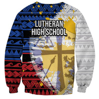 Hawaii Lutheran High School Sweatshirt Kakau Pattern Splash Style LT03 - Polynesian Pride