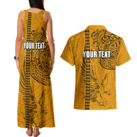 Nanakuli High and Intermediate School Couples Matching Tank Maxi Dress and Hawaiian Shirt Tribal Kakau Pattern LT03 - Polynesian Pride
