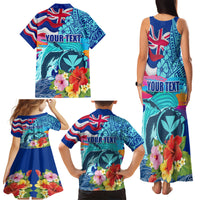 Hawaii Race For Whales Family Matching Tank Maxi Dress and Hawaiian Shirt Flag and Polynesian Hibiscus LT03 - Polynesian Pride