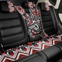 Aotearoa Toitu Te Tiriti-Honour the Treaty Back Car Seat Cover Maori Taniwha Haka with Taniko and Tukutuku