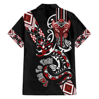 Aotearoa Toitu Te Tiriti-Honour the Treaty Family Matching Summer Maxi Dress and Hawaiian Shirt Maori Taniwha Haka with Taniko and Tukutuku