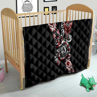 Aotearoa Toitu Te Tiriti-Honour the Treaty Quilt Maori Taniwha Haka with Taniko and Tukutuku LT03 - Polynesian Pride
