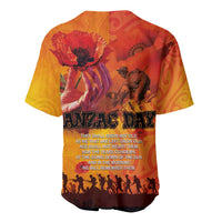Australia and New Zealand ANZAC Day Baseball Jersey Soldiers Memories - Red Poppies with Aboriginal and Maori Art LT03 - Polynesian Pride