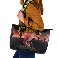 Australia ANZAC Day Leather Tote Bag Forever in My Thoughts