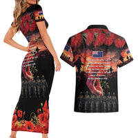 New Zealand ANZAC Day Couples Matching Short Sleeve Bodycon Dress and Hawaiian Shirt Forever in My Thoughts
