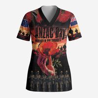 New Zealand ANZAC Day Scrub Top Forever in My Thoughts - Polynesian Pride