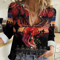 New Zealand ANZAC Day Women Casual Shirt Forever in My Thoughts