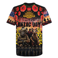 Australia ANZAC Day Rugby Jersey Kangaroo and Koala Soldier - Forever in My Thoughts