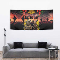 Australia ANZAC Day Tapestry Kangaroo and Koala Soldier - Forever in My Thoughts