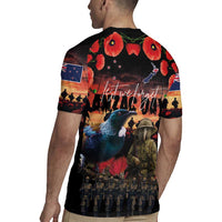 New Zealand ANZAC Day Rugby Jersey Tui Bird and Kiwi Bird Soldier - Forever in My Thoughts