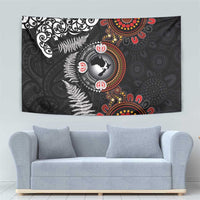 Australia and New Zealand Together Tapestry Aboriginal and Maori Art Tattoo