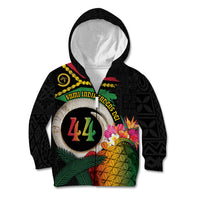 Vanuatu Selebretem 44th Indipendens Dei Kid Hoodie Sand Drawing Turtle Melanesian Vibes