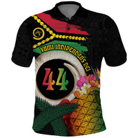 Vanuatu Selebretem 44th Indipendens Dei Polo Shirt Sand Drawing Turtle Melanesian Vibes