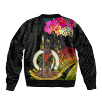 Vanuatu Ni-Van Bomber Jacket Coat of Arms Sand Drawing