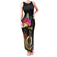 Vanuatu Ni-Van Family Matching Tank Maxi Dress and Hawaiian Shirt Coat of Arms Sand Drawing