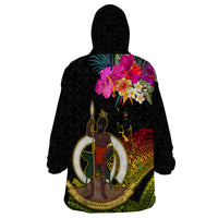 Vanuatu Ni-Van Wearable Blanket Hoodie Coat of Arms Sand Drawing