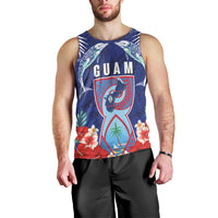 Guam Liberation Day Men Tank Top The Tribal Latte Stone and Dolphins with Hibiscus Chamorro Culture
