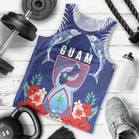 Guam Liberation Day Men Tank Top The Tribal Latte Stone and Dolphins with Hibiscus Chamorro Culture