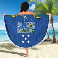Solomon Islands Beach Blanket The Guardians-Tribal Crocodile and Shark Melanesian Tattoo