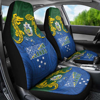 Solomon Islands Car Seat Cover The Guardians-Tribal Crocodile and Shark Melanesian Tattoo